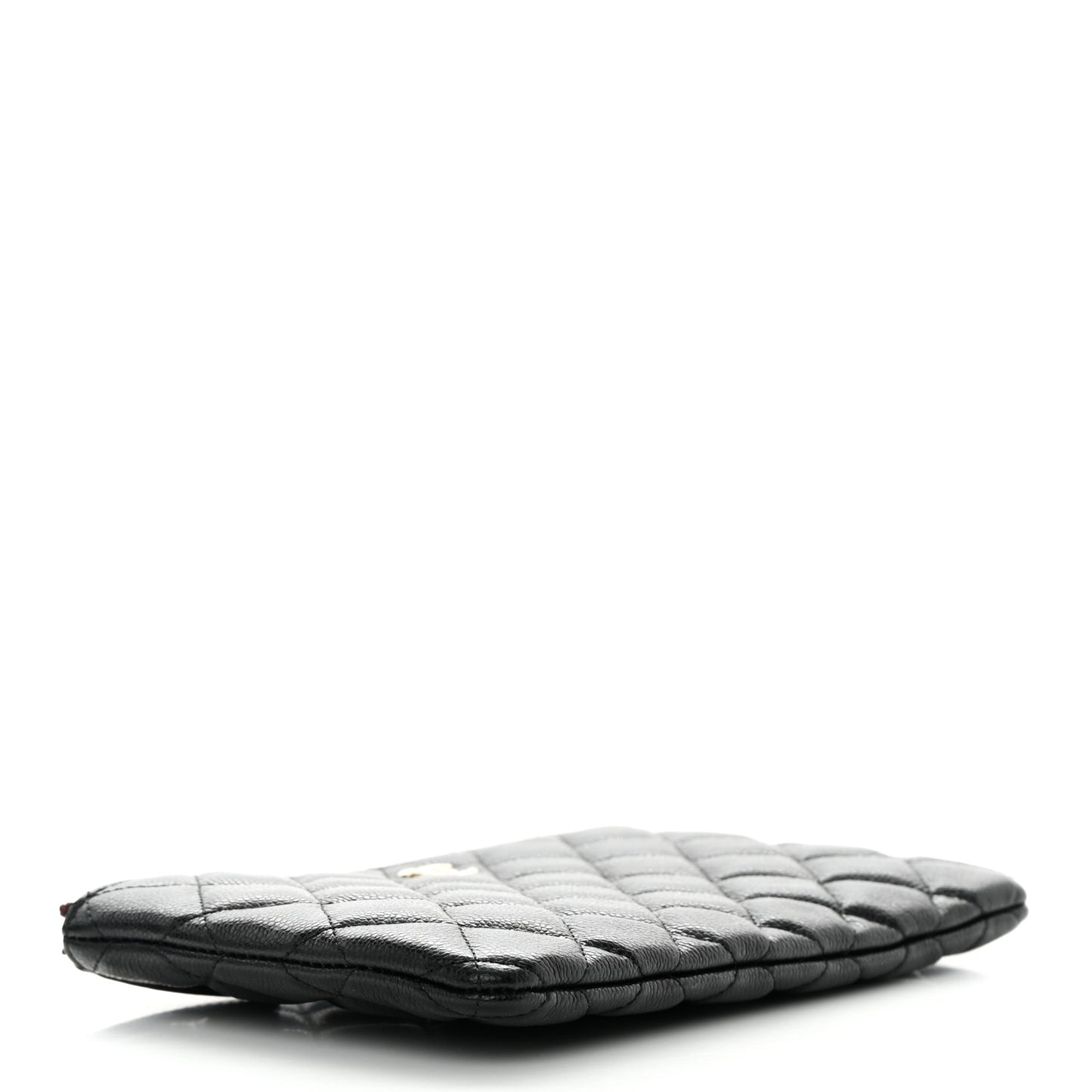Caviar Quilted Cosmetic Case Black