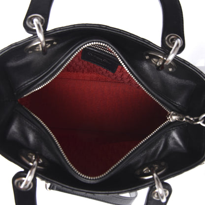 Christian Dior Lambskin Cannage Medium Lady Dior Black 5 of 8