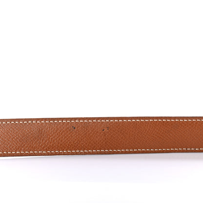 Hermes Box Courchevel 24mm Constance H Belt 75 Gold Black 7 of 10