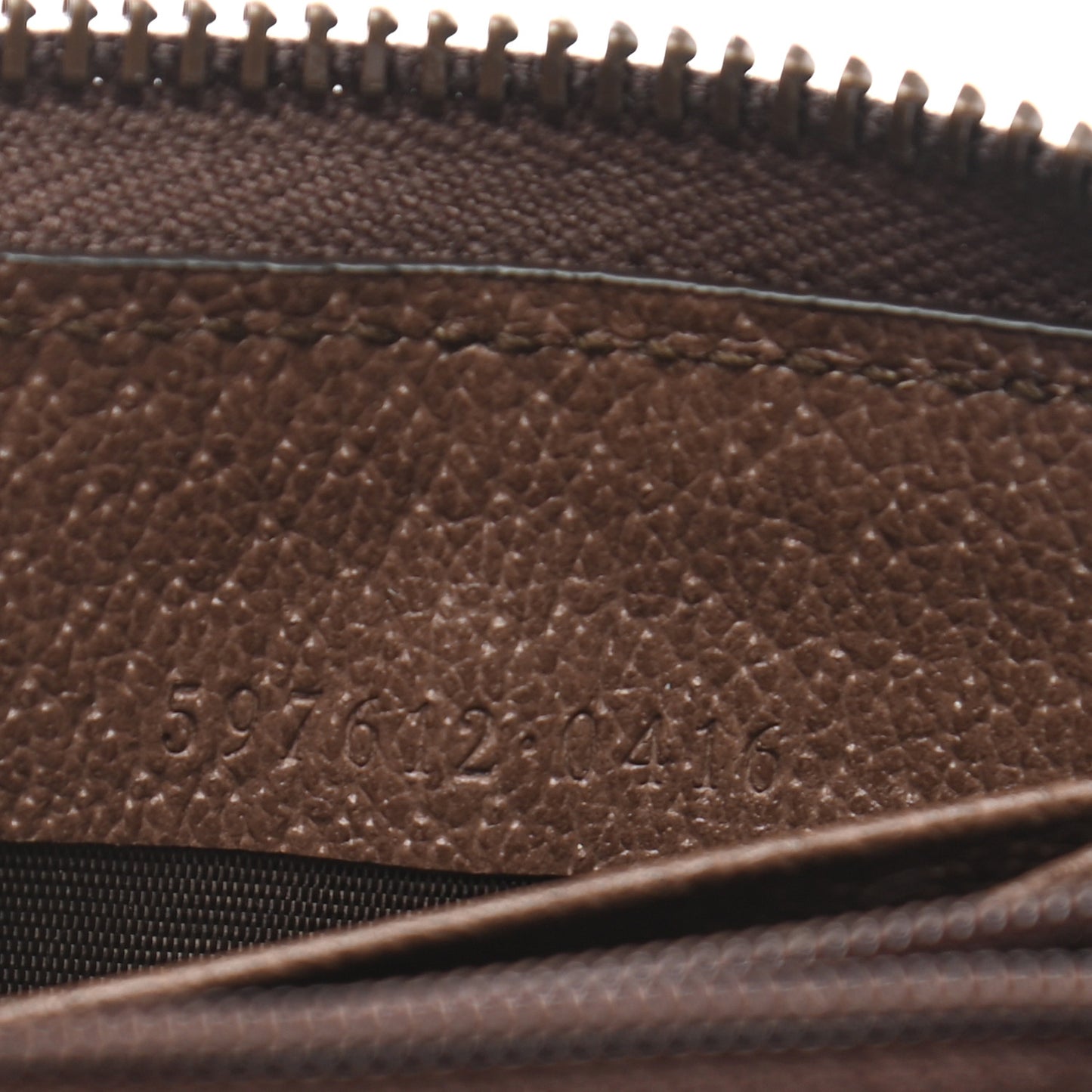 GG Supreme Monogram Web Ophidia Zip Around Wallet Brown