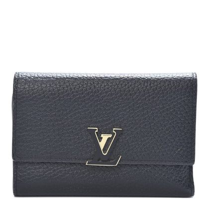 Louis Vuitton Taurillon Capucines Compact Wallet Black 1 of 10