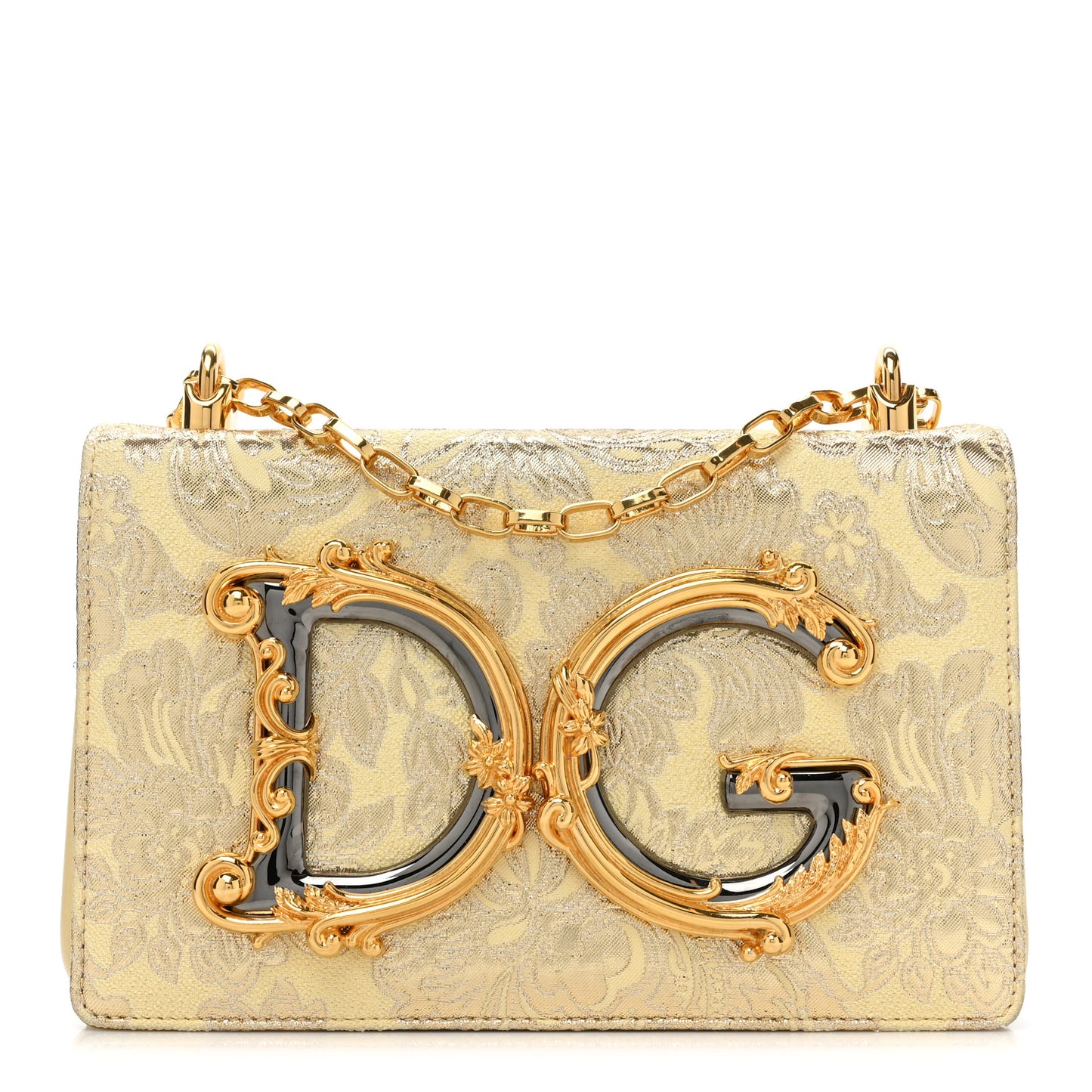 Brocade DG Girls Shoulder Bag Gold