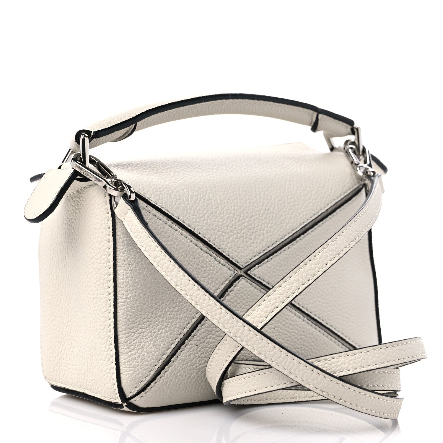 Loewe Calfskin Mini Puzzle Bag Soft White 3 of 8