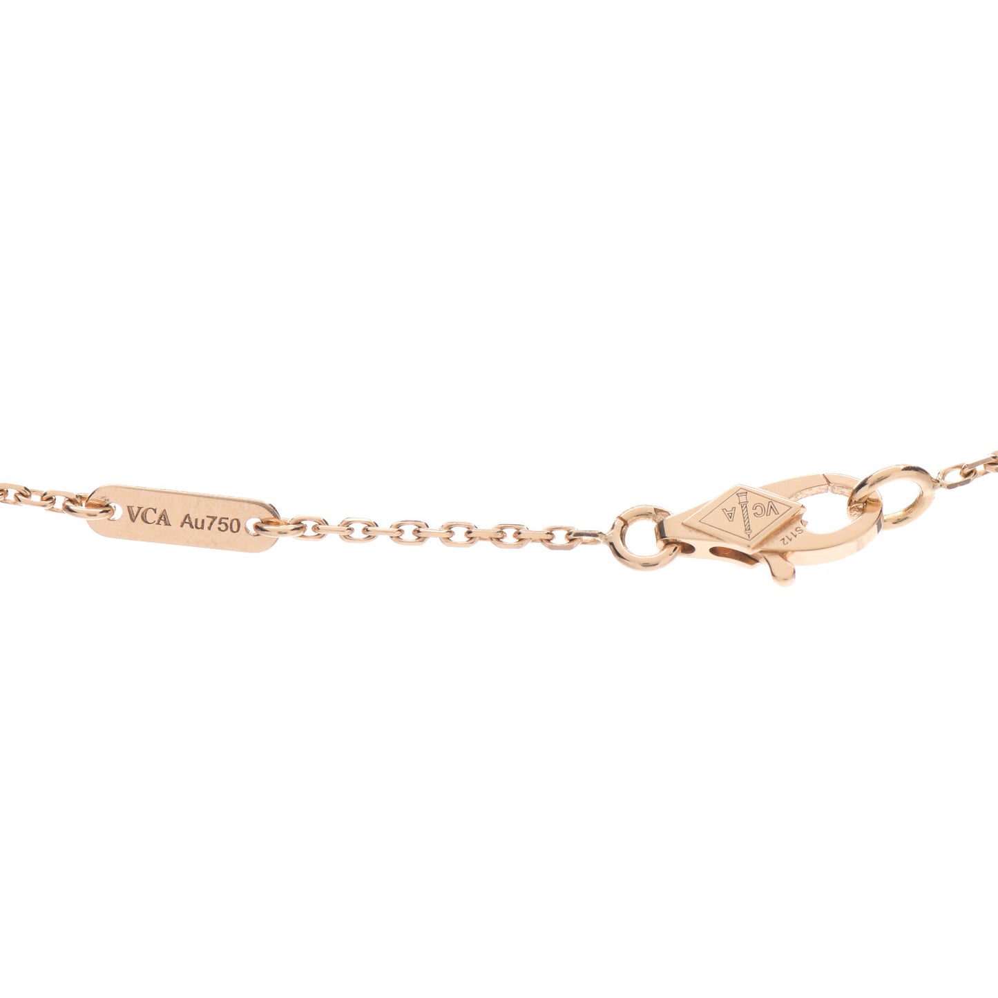 18K Yellow Gold Mother of Pearl Sweet Alhambra Pendant Necklace