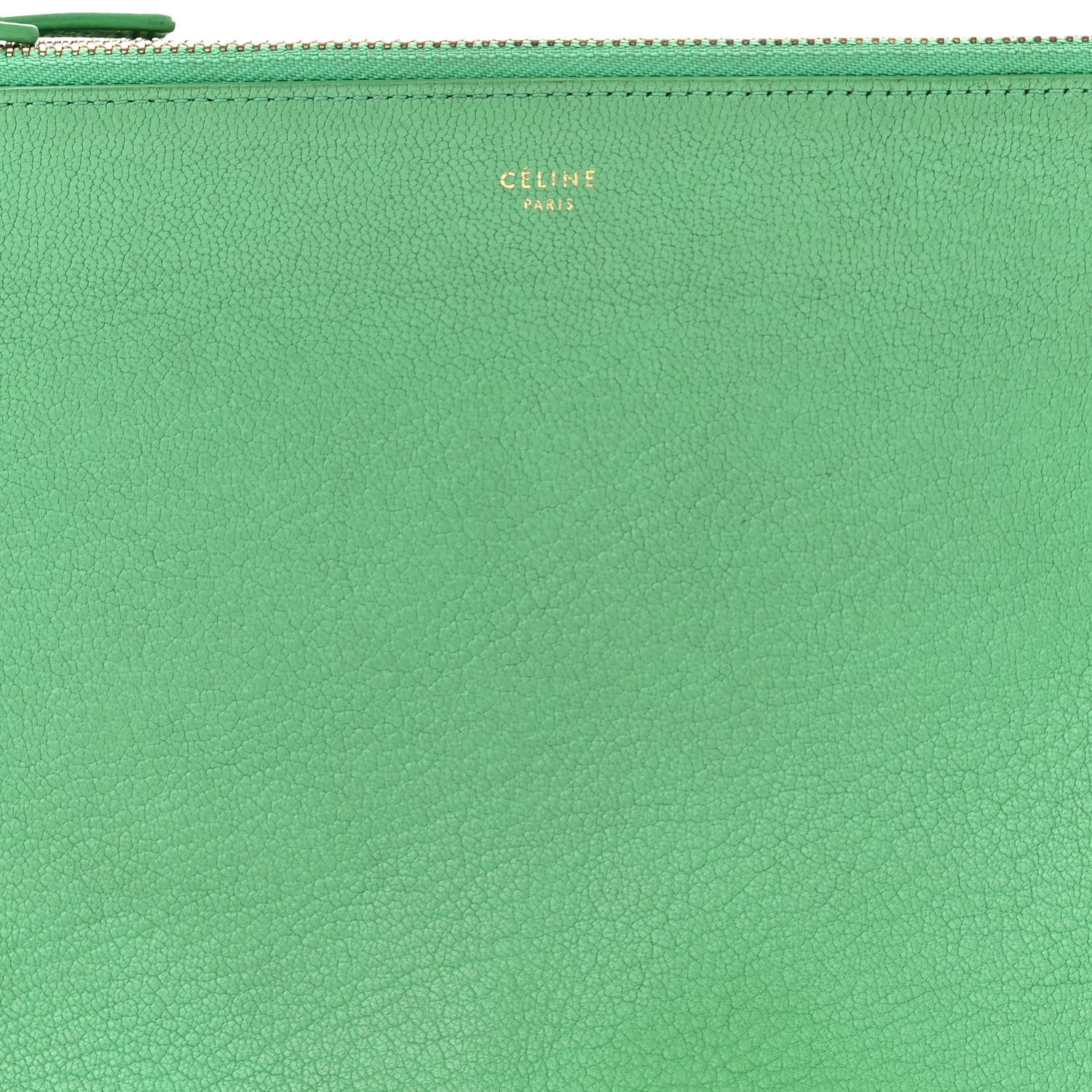 Celine Lambskin Small Trio Crossbody Bag Green 9 of 11