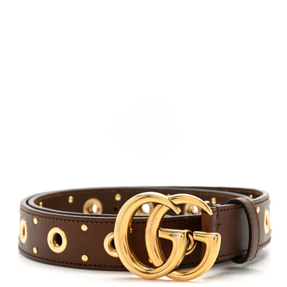 Gucci Faded Calfskin Grommet Double G Belt 80 32 Cuir 1 of 9