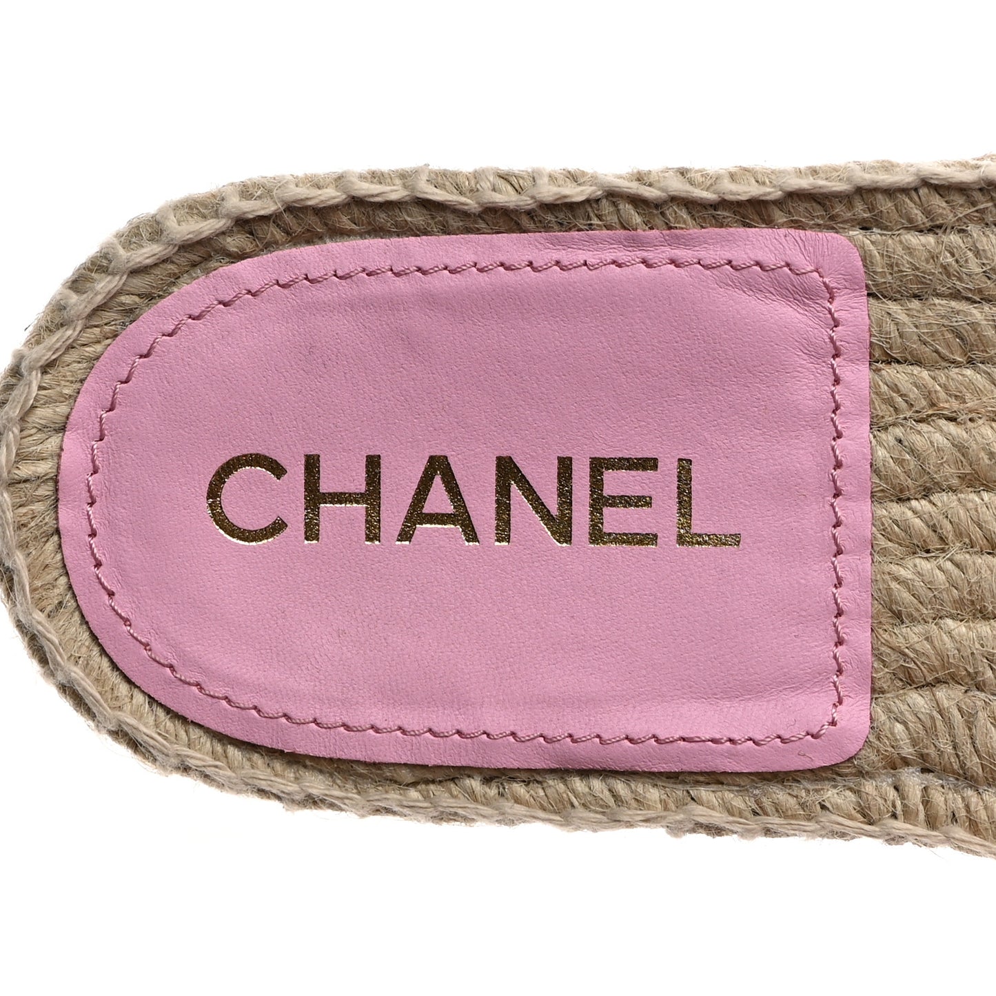 Tweed Laminated Lambskin CC Slide Sandals 38 Light Pink Gold