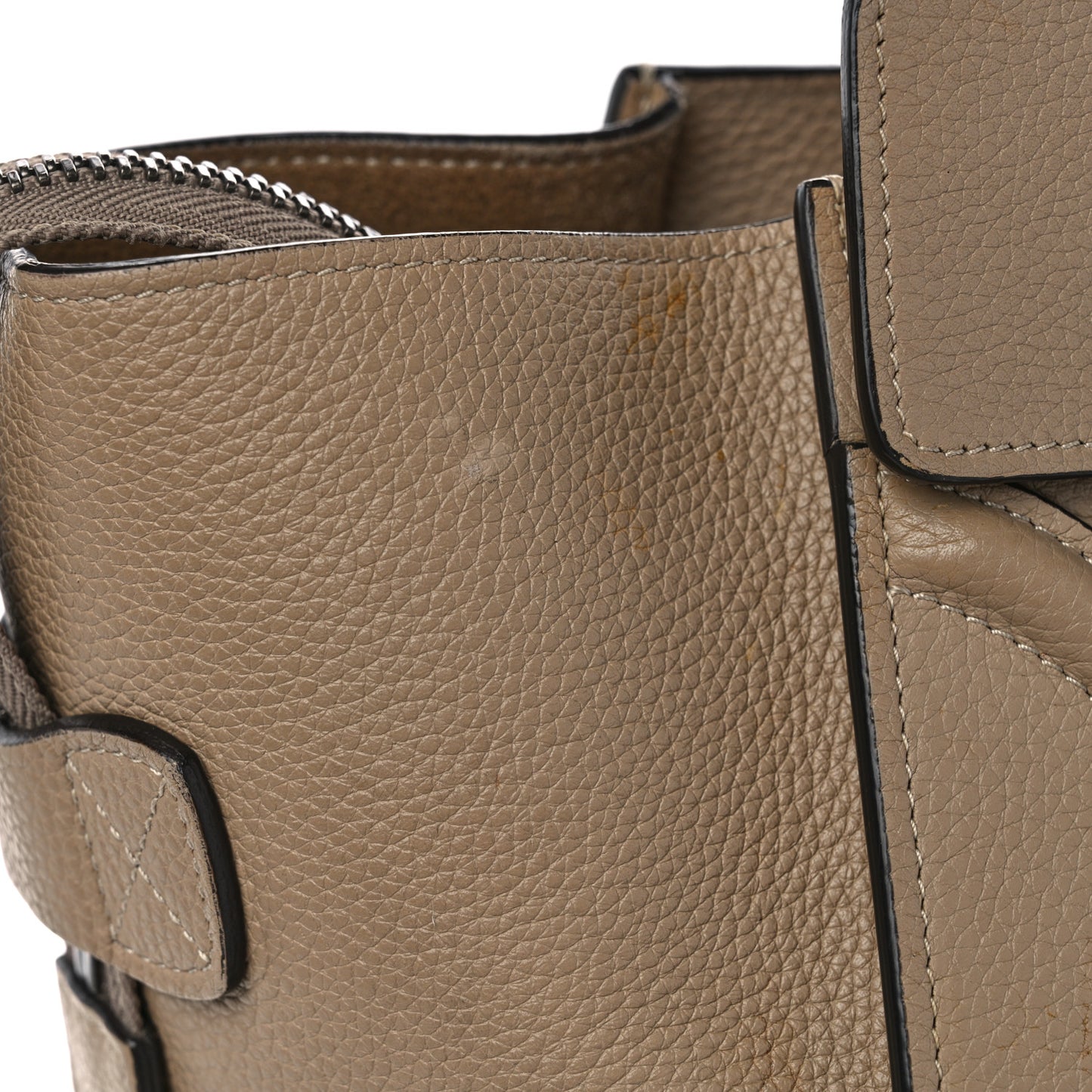 Drummed Calfskin Mini Luggage Dune