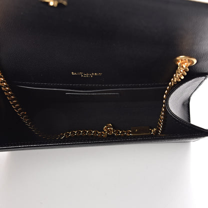Saint Laurent Grain De Poudre Small Monogram Kate Satchel Black 5 of 10