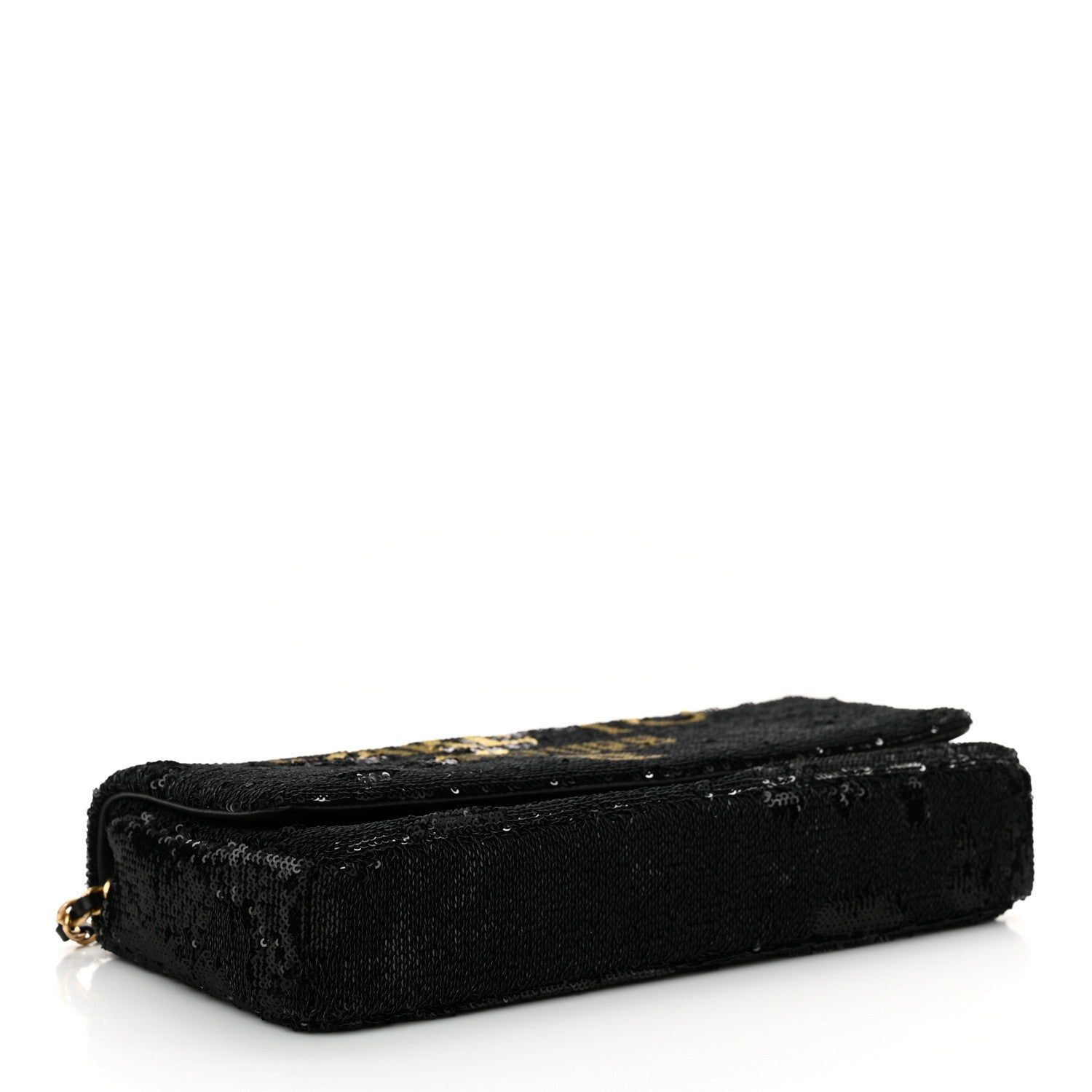 Chanel Sequin Paris Cosmopolite Dare To Disturb Flap Black Gold 3 of 9