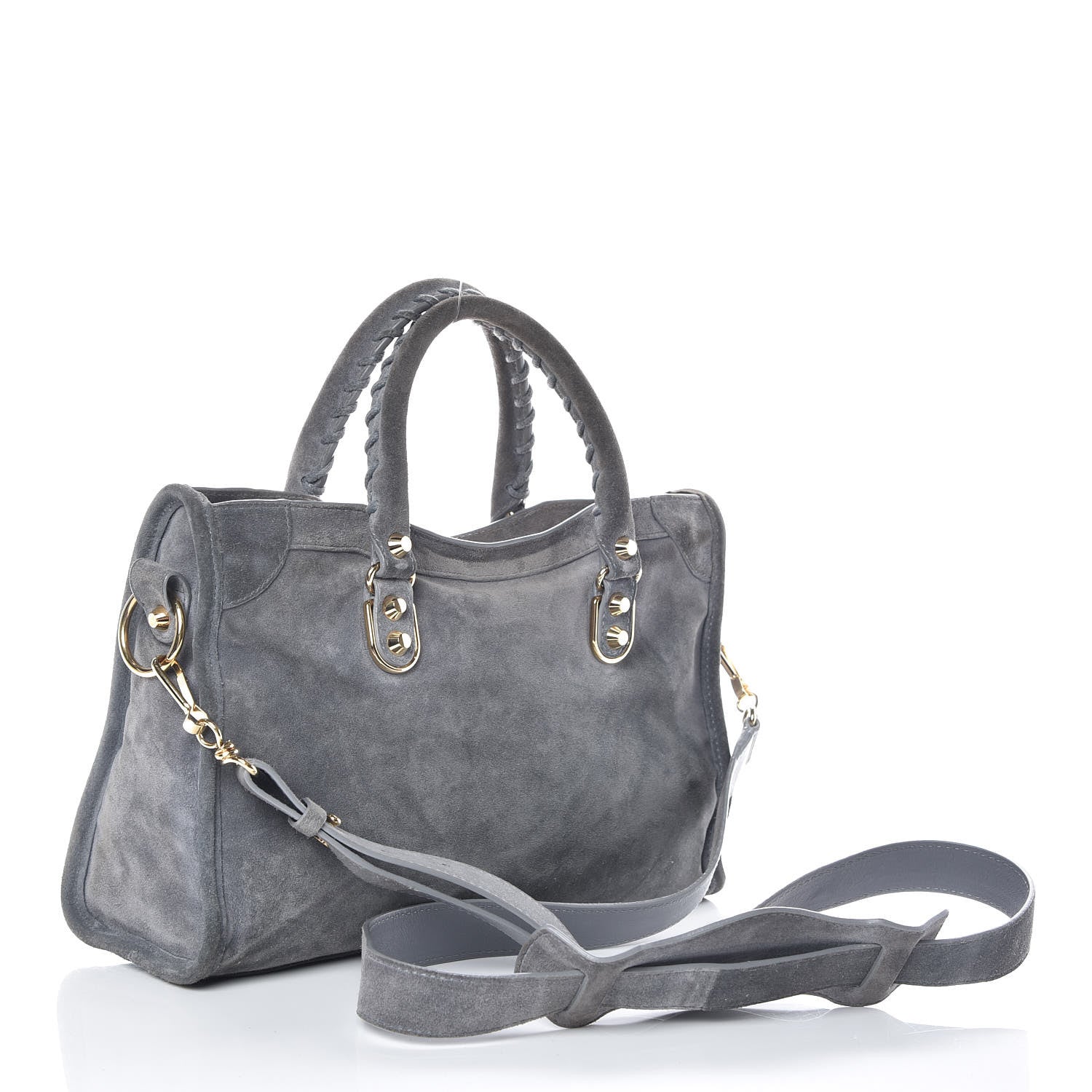 Balenciaga Baby Daim Suede Gold Metallic Edge Hardware S City Gris Plomb 3 of 20