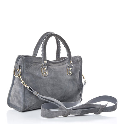 Balenciaga Baby Daim Suede Gold Metallic Edge Hardware S City Gris Plomb 3 of 20