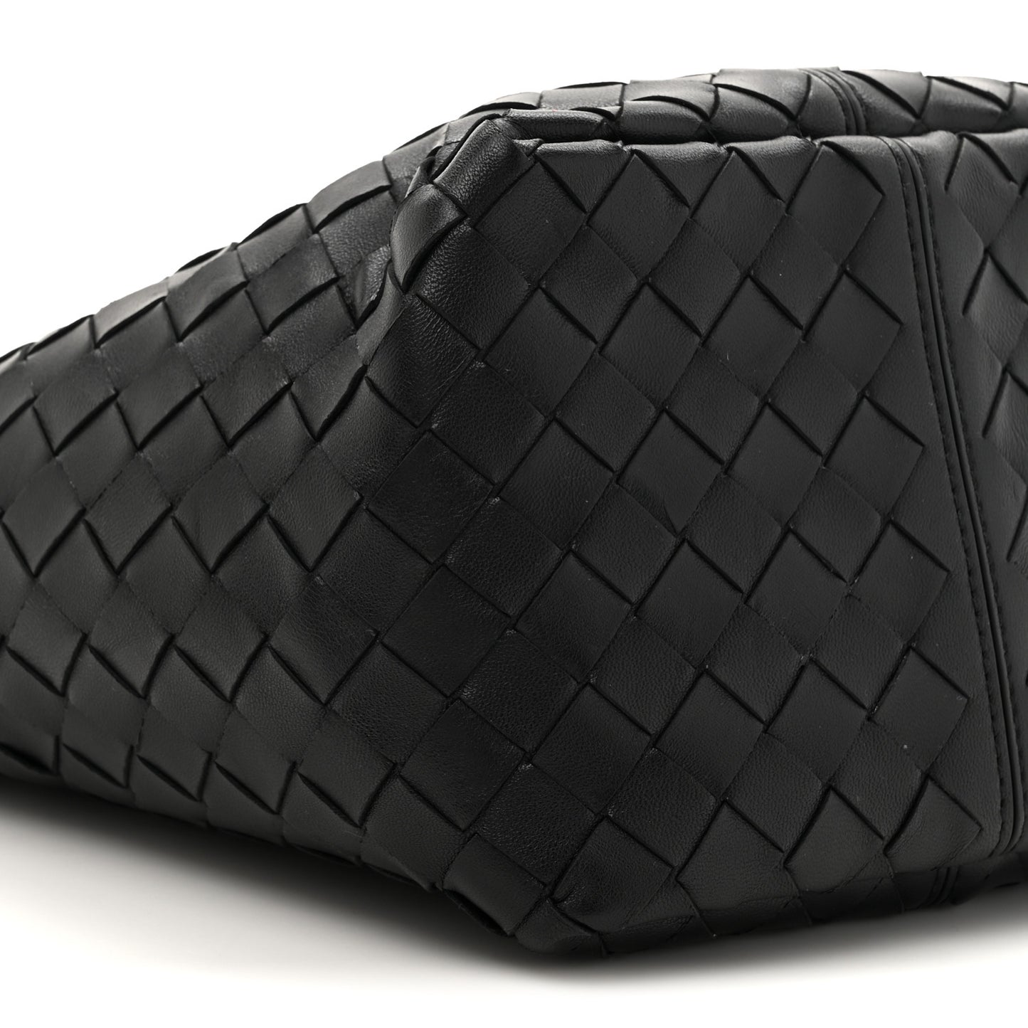 Nappa Intrecciato Small Flip Flap Tote Black