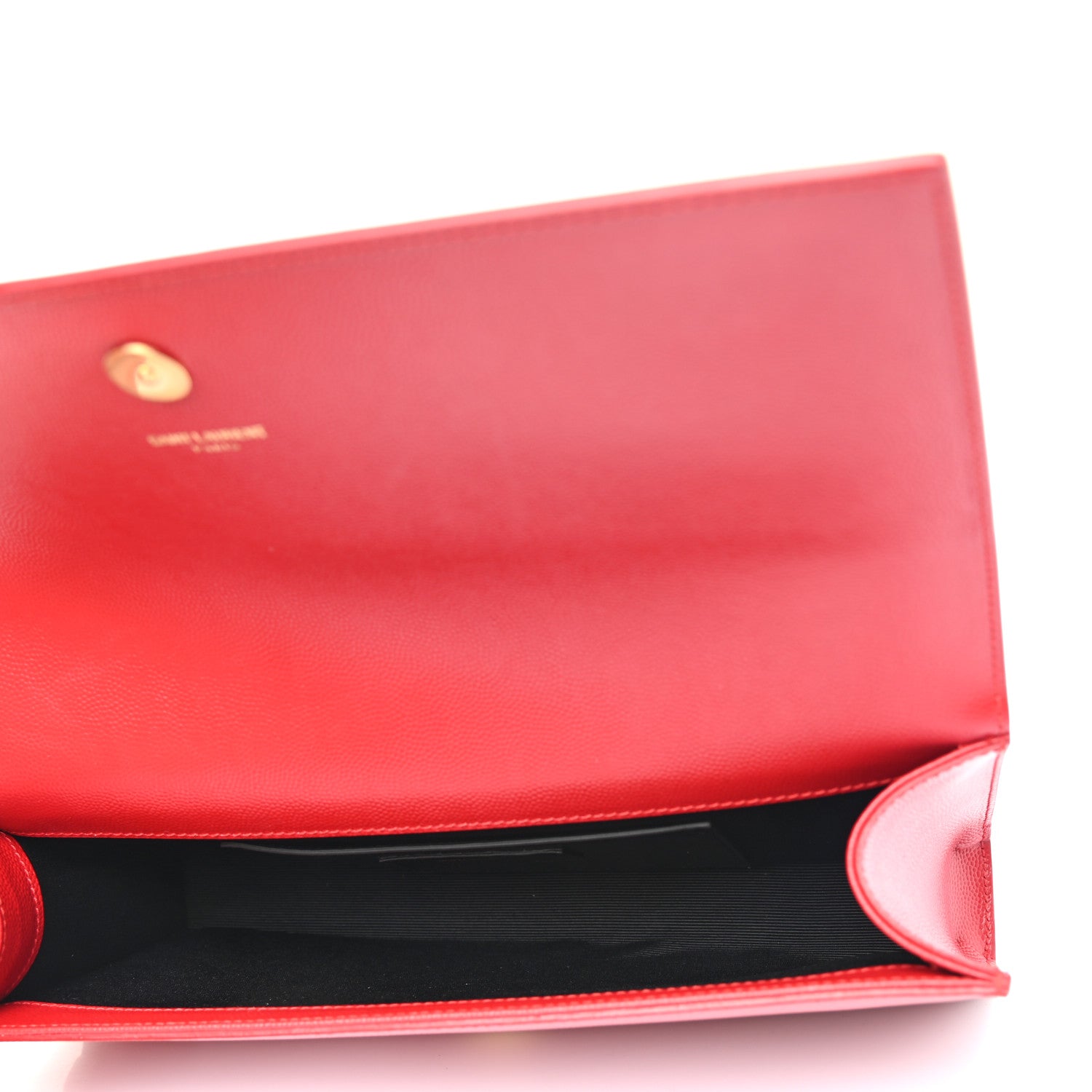 Saint Laurent Calfskin Classic Monogram Cassandre Clutch Rouge Orient 5 of 10