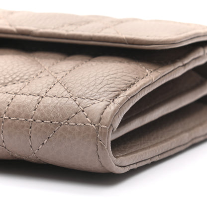 Christian Dior Supple Calfskin Cannage Caro Wallet Warm Taupe 9 of 9