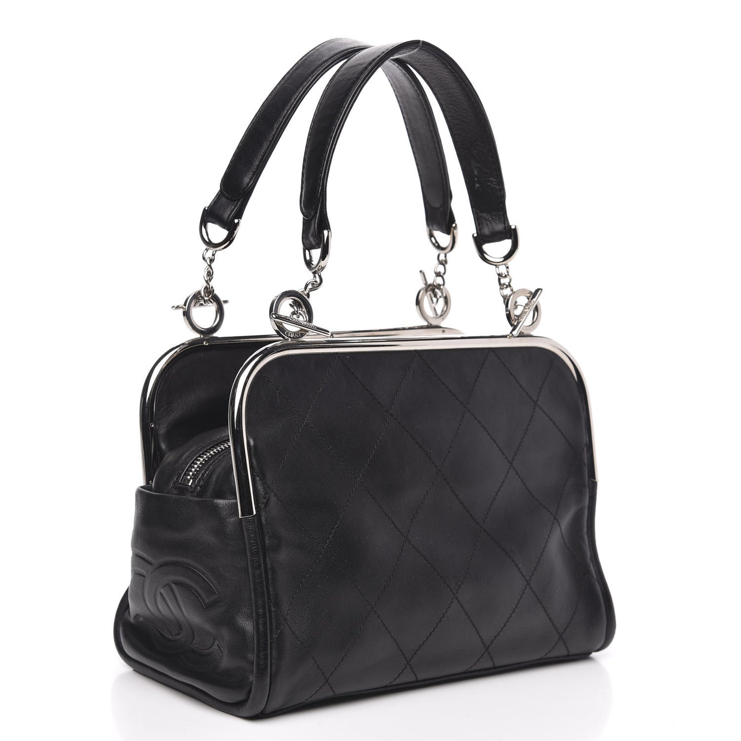 Lambskin Ultimate Soft Frame Bag Black