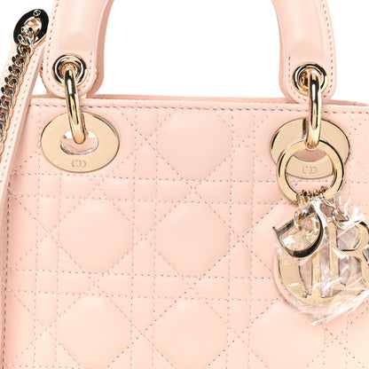 Christian Dior Lambskin Cannage Mini Lady Dior Powder Pink 8 of 11