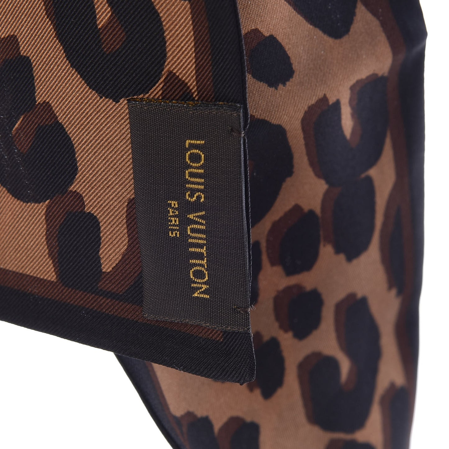 Silk Leopard Bandeau Scarf Marron