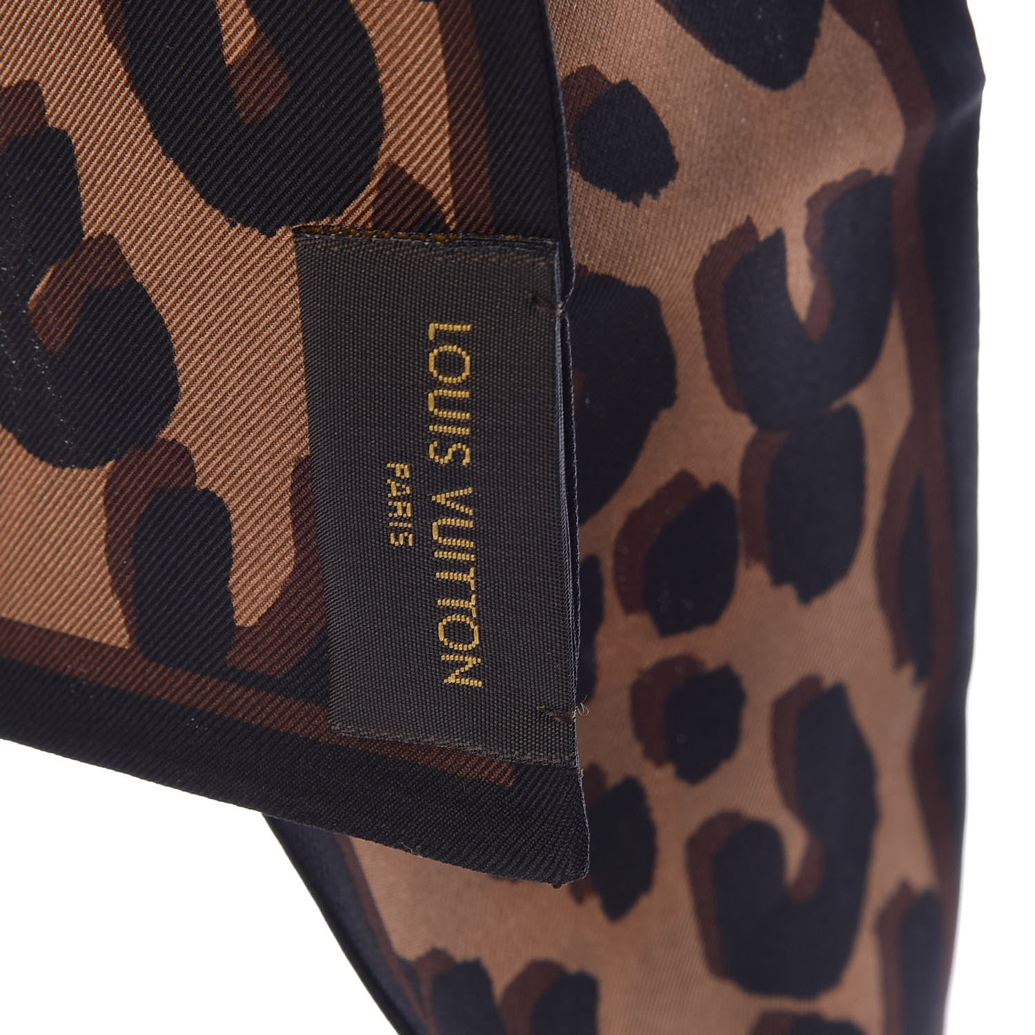 Louis Vuitton Silk Leopard Bandeau Scarf Marron 4 of 4