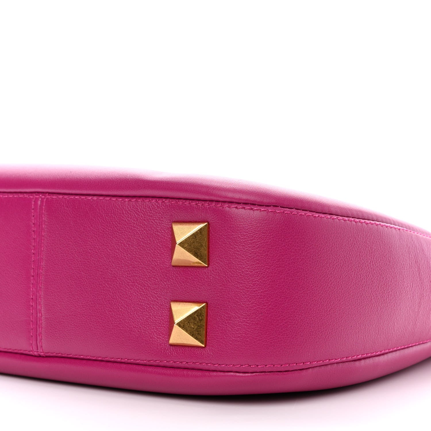 Valentino Garavani Calfskin Stud Sign Zip Hobo Rose Violet 9 of 10