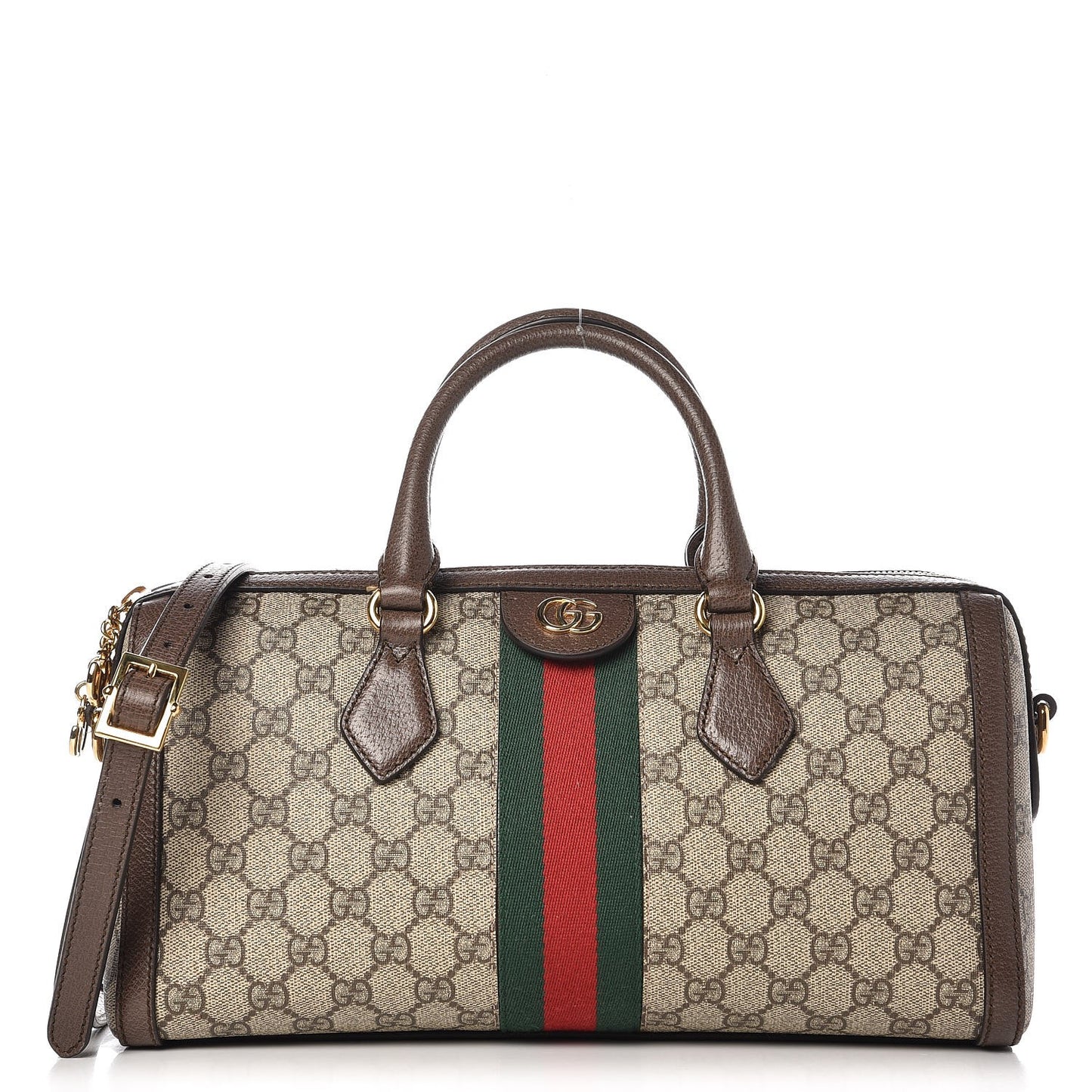 GG Supreme Monogram Web Medium Ophidia Boston Brown