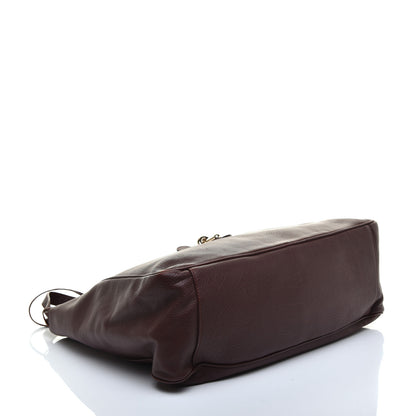 Balenciaga Grained Calfskin Tube Top Handle Tote Burgundy 4 of 9