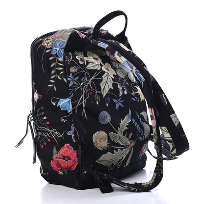 Gucci Canvas D-Active Flora Floral Knight Backpack Black 2 of 5