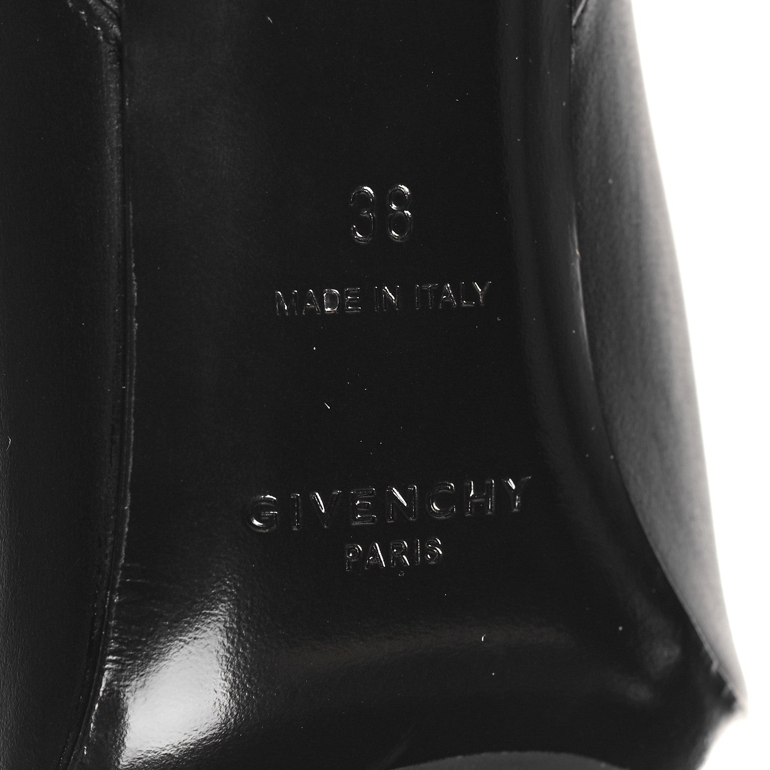 Givenchy Grained Calfskin G Cube Knee High Boots 38 Black 7 of 9