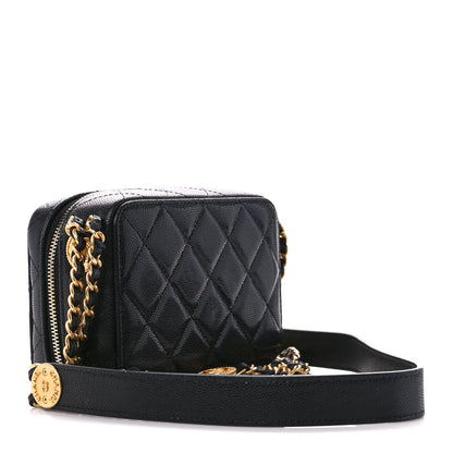 Chanel Caviar Quilted Twist Your Buttons Clutch With Chain Black 3 of 11