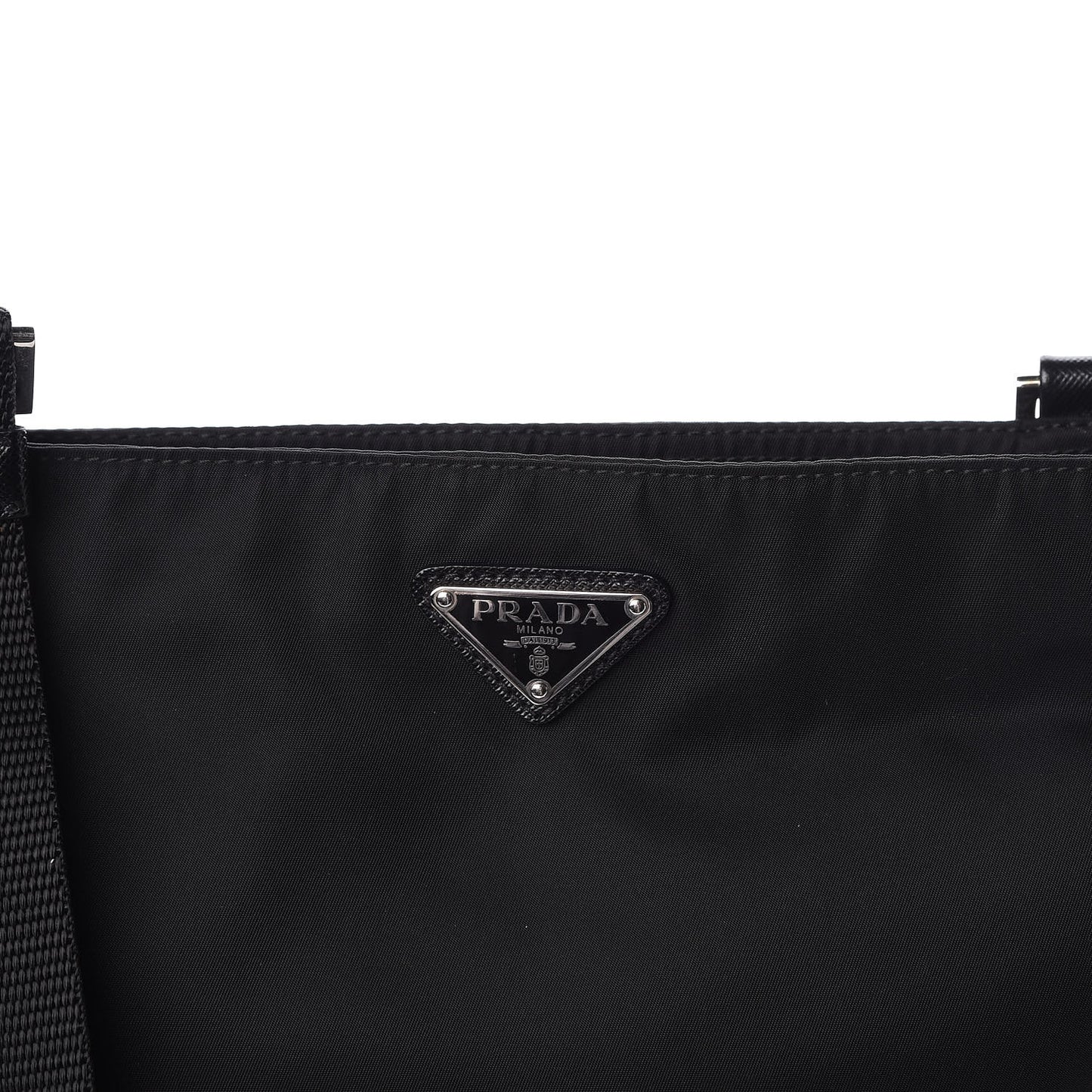 Nylon Flat Messenger Bag Black