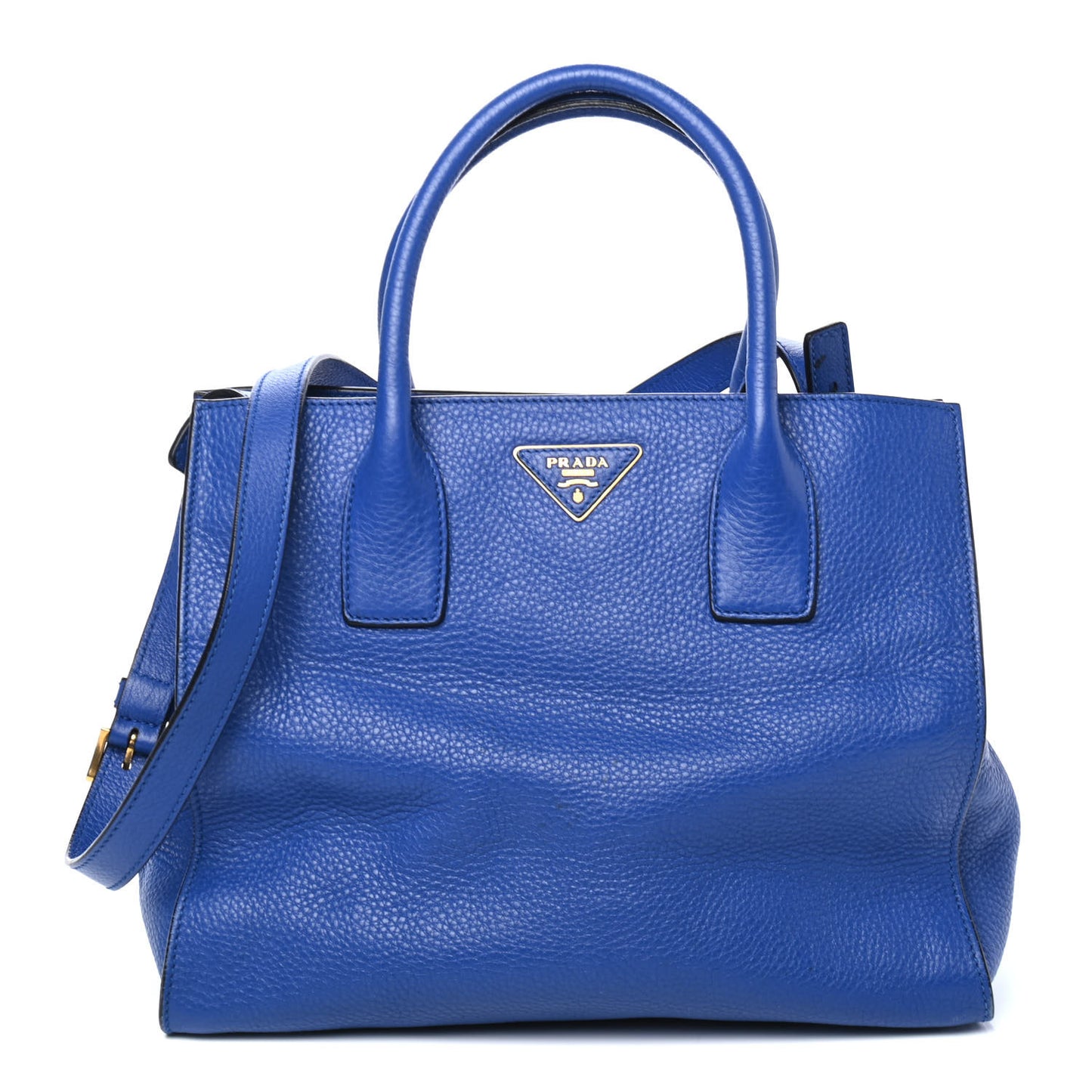 Vitello Daino Shopping Tote Royal