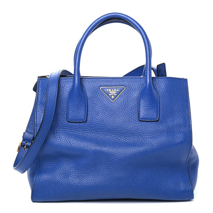 Prada Vitello Daino Shopping Tote Royal 1 of 4