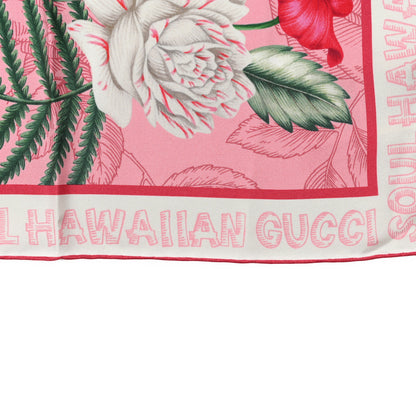 Gucci Silk Twill Dream Hawaiian Square Scarf Roseate 2 of 4