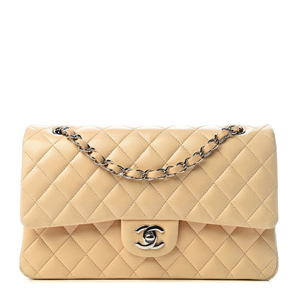 Chanel Lambskin Quilted Medium Double Flap Beige Clair 1 of 14