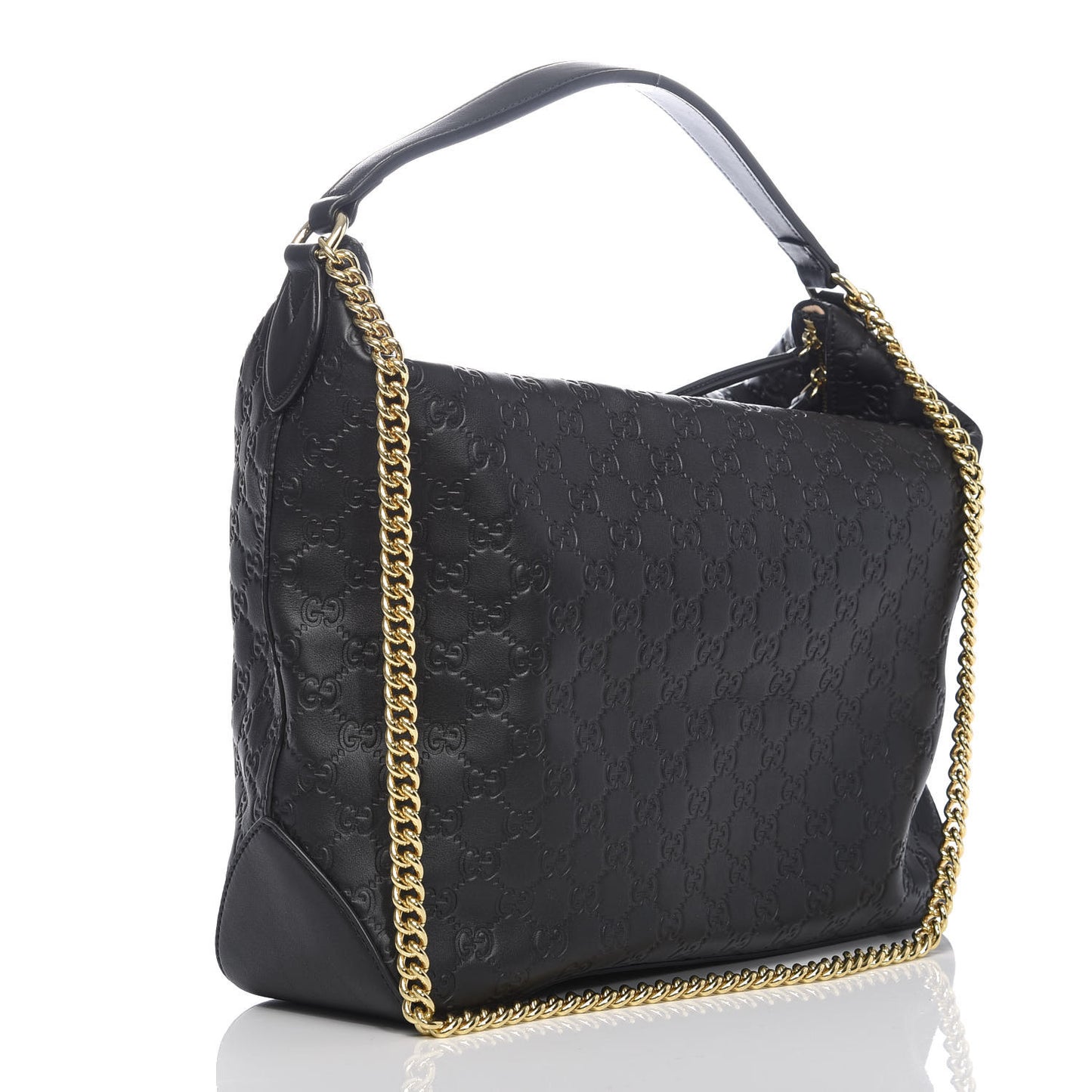 Guccissima Signature Large Linea A Hobo Black