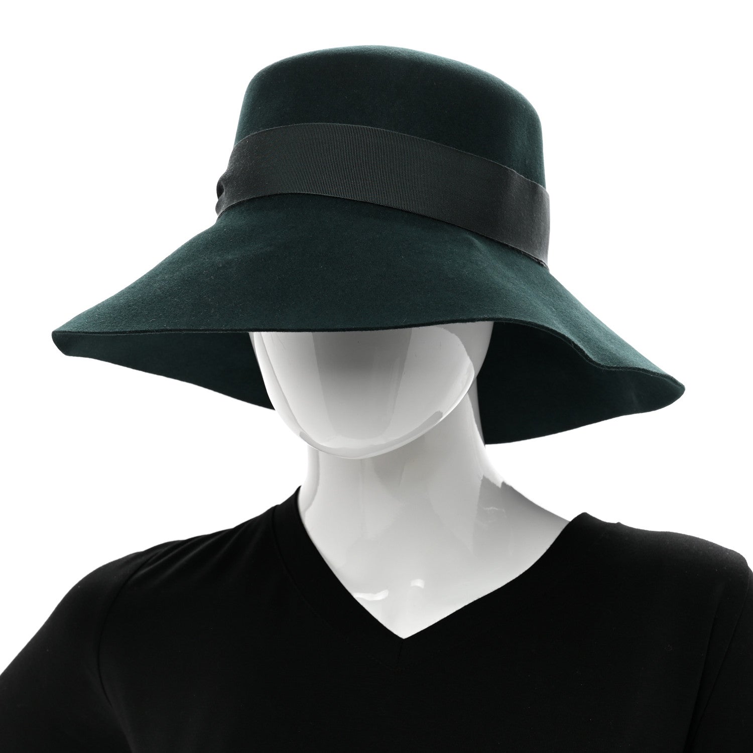 Hermes Rabbit Felt Farrah Pop H Hat 58 Vert Sapin 2 of 7