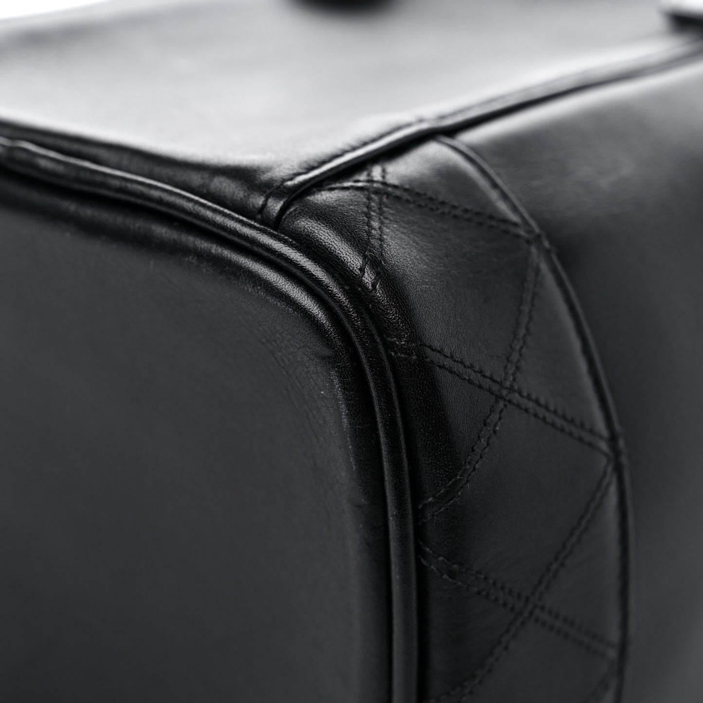 Lambskin Vanity Cosmetic Case Black
