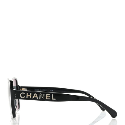 Chanel Acetate Polarized Square Sunglasses 5408-A Black 3 of 7