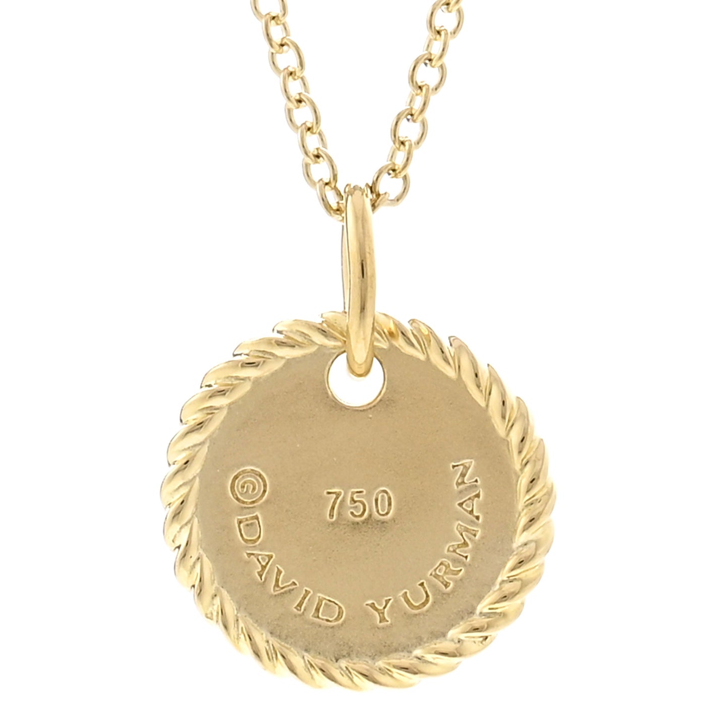 18K Yellow Gold Diamond Initial L Charm Pendant Necklace