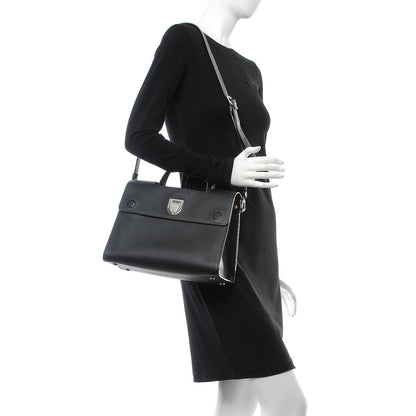 Christian Dior Grained Calfskin Medium Diorever Flap Black 2 of 11