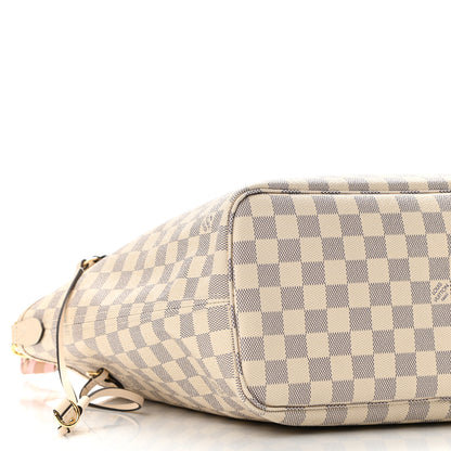 Louis Vuitton Damier Azur Braided Neverfull MM Pink 9 of 10