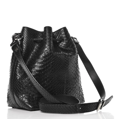 Proenza Schouler Python Medium Bucket Bag Black 3 of 8