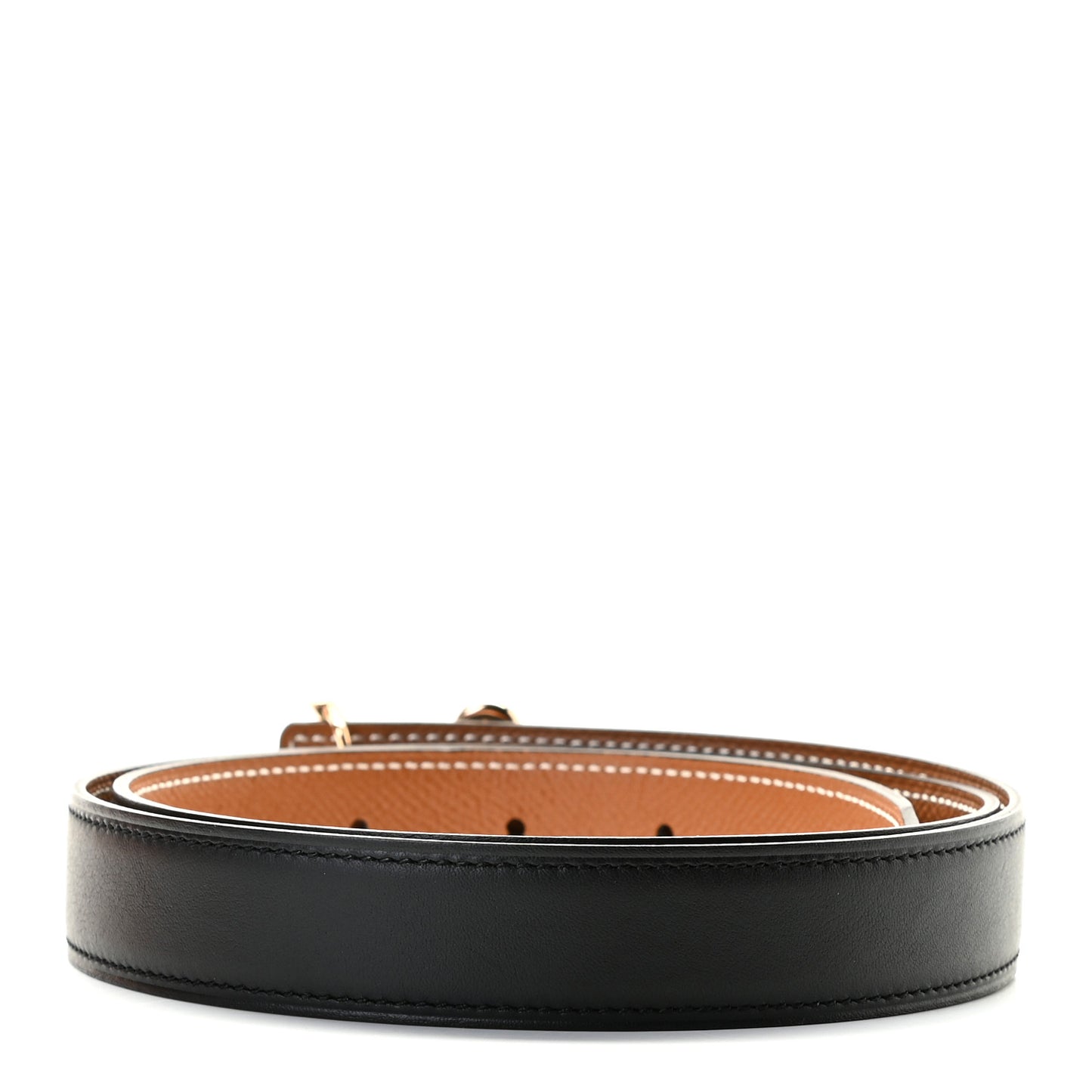 Swift Epsom 24mm H Cursives Belt 80 Black Gold