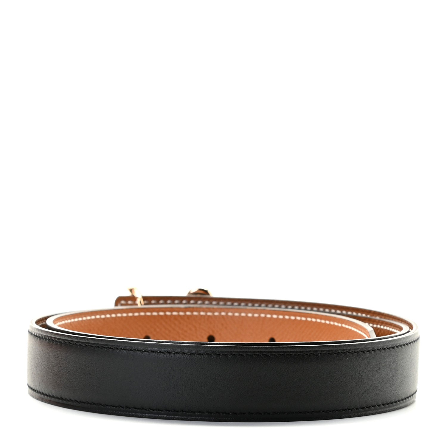 Hermes Swift Epsom 24mm H Cursives Belt 80 Black Gold 2 of 5