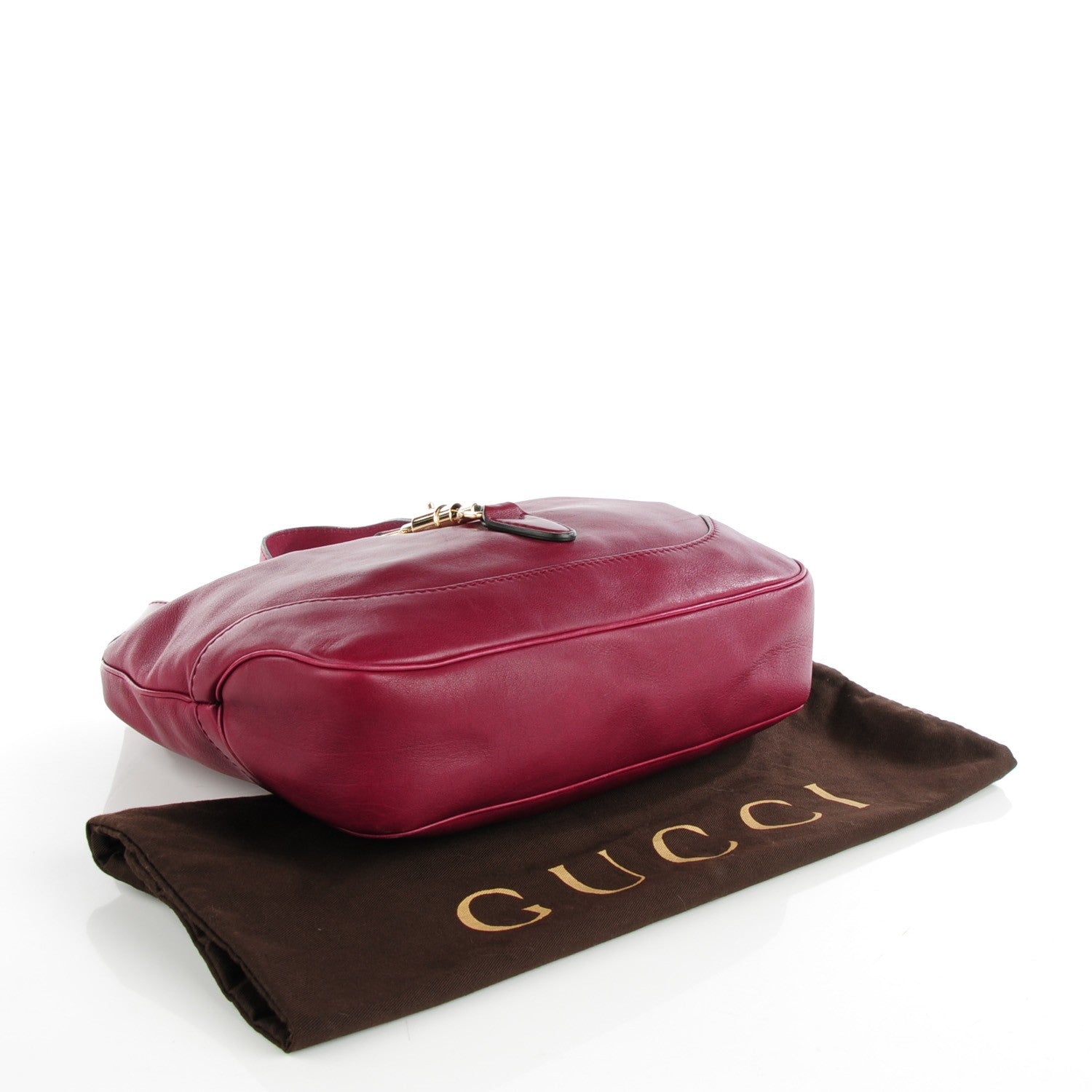 Gucci Calfskin Medium Jackie Soft Hobo Burgundy 4 of 7
