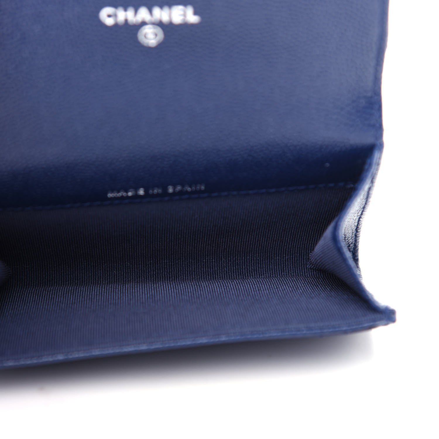 Chanel Caviar Quilted Flap Card Holder Navy Blue 5 of 9
