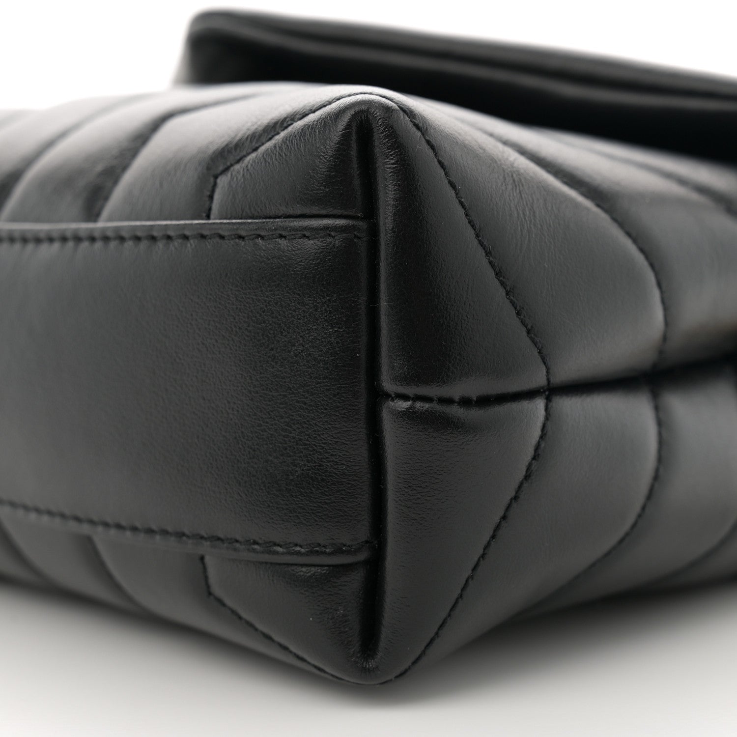 Saint Laurent Calfskin Y Quilted Monogram Toy Loulou Crossbody Bag Black 10 of 11