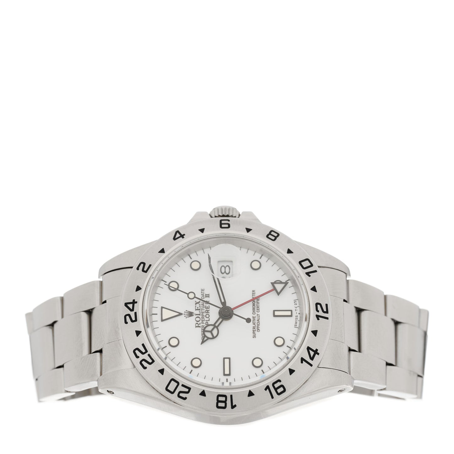 Stainless Steel 40mm Oyster Perpetual Date Explorer II Watch White 16570