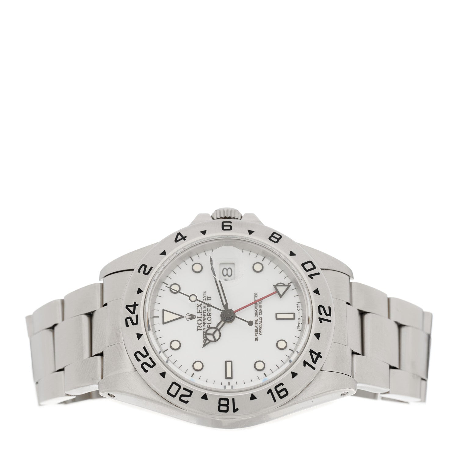 Rolex Stainless Steel 40mm Oyster Perpetual Date Explorer II Watch White 16570 2 of 4