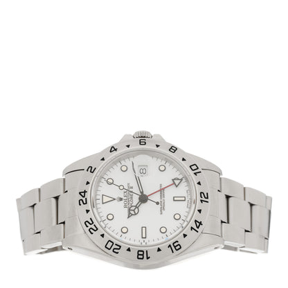 Rolex Stainless Steel 40mm Oyster Perpetual Date Explorer II Watch White 16570 2 of 4